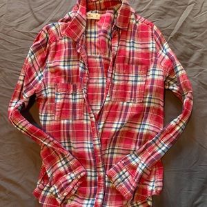 hollister plaid flannel shirt